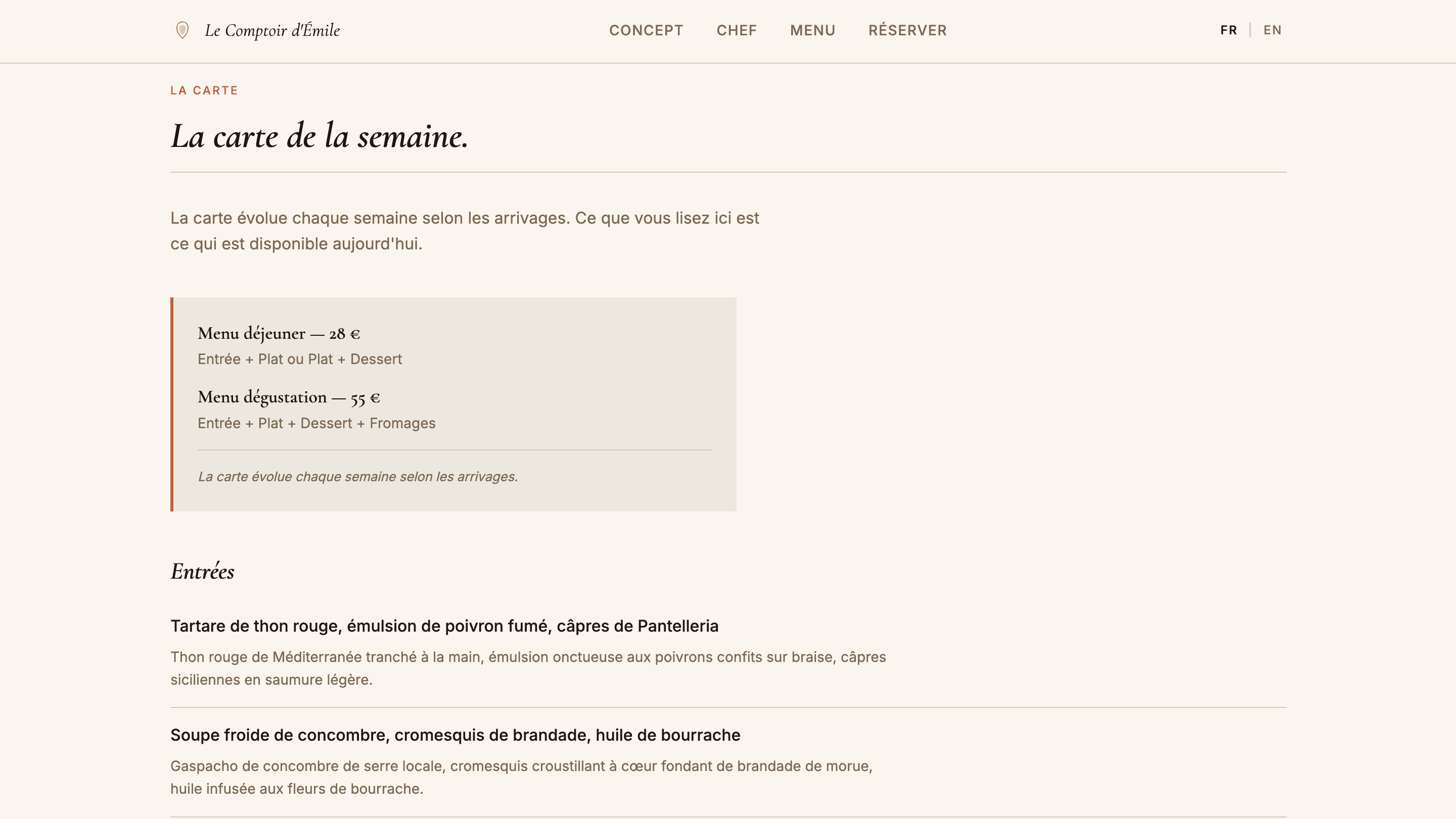 Le Comptoir d'Émile — 3